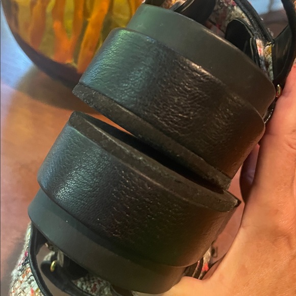 Tory Burch Kira Sport Tweed Bouclé Velcro Sandals Cream Multi | Women’s 8.5 - Picture 13 of 16